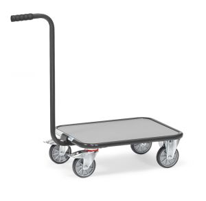 Rolplateau met duwstang (600 x 500 mm), antracietgrijs