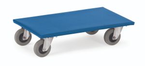 Meubelroller 600 x 350 mm met massief rubber banden (2 stuks)