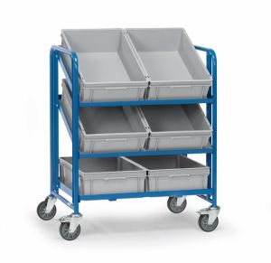 Euronorm bakkenwagen 2392 met bakken (Laadvlak 825 x 610 mm)