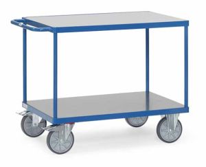 Duwbeugelwagen met harde PVC platformen 1000 x 700 mm