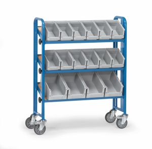 Bakkenwagen 2882 met 3 kantelbare etages van hout inclusief bakken (enkelzijdige uitvoering)