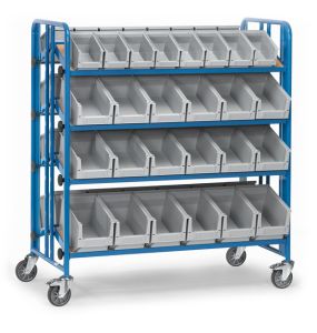 Bakkenwagen 2892 met 3 kantelbare etages van hout inclusief bakken (dubbelzijdige uitvoering)