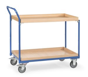 Tafelwagen 3760, laadvlak 850x500 mm met 45 mm hoge houten rand