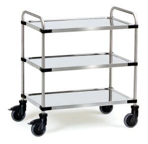 RVS etagewagen met 3 etages 5038, laadvlak 630x400 mm