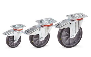 TPE-ESD-Zwenkwiel met rem