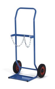Gasflessenwagen 51005 met massief rubberen banden (voor 2 gasflessen á 10 liter)