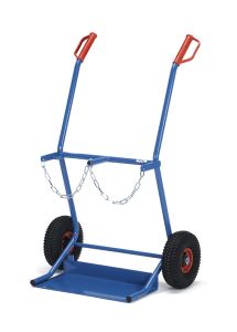 Gasflessenwagen 51007 met luchtbanden (voor 2 gasflessen á 20 liter)