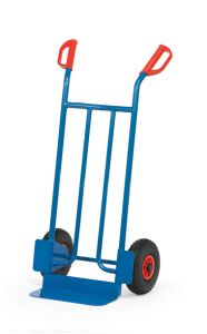 Stalen steekwagen B 1115 V met massief rubberen banden