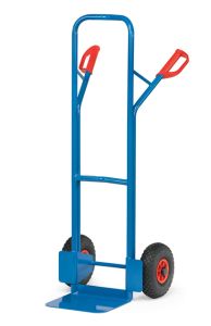 Stalen steekwagen B 1325 V met massief rubberen banden