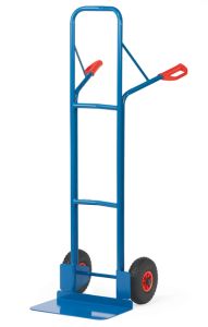 Stalen steekwagen B 1328 V met massief rubberen banden